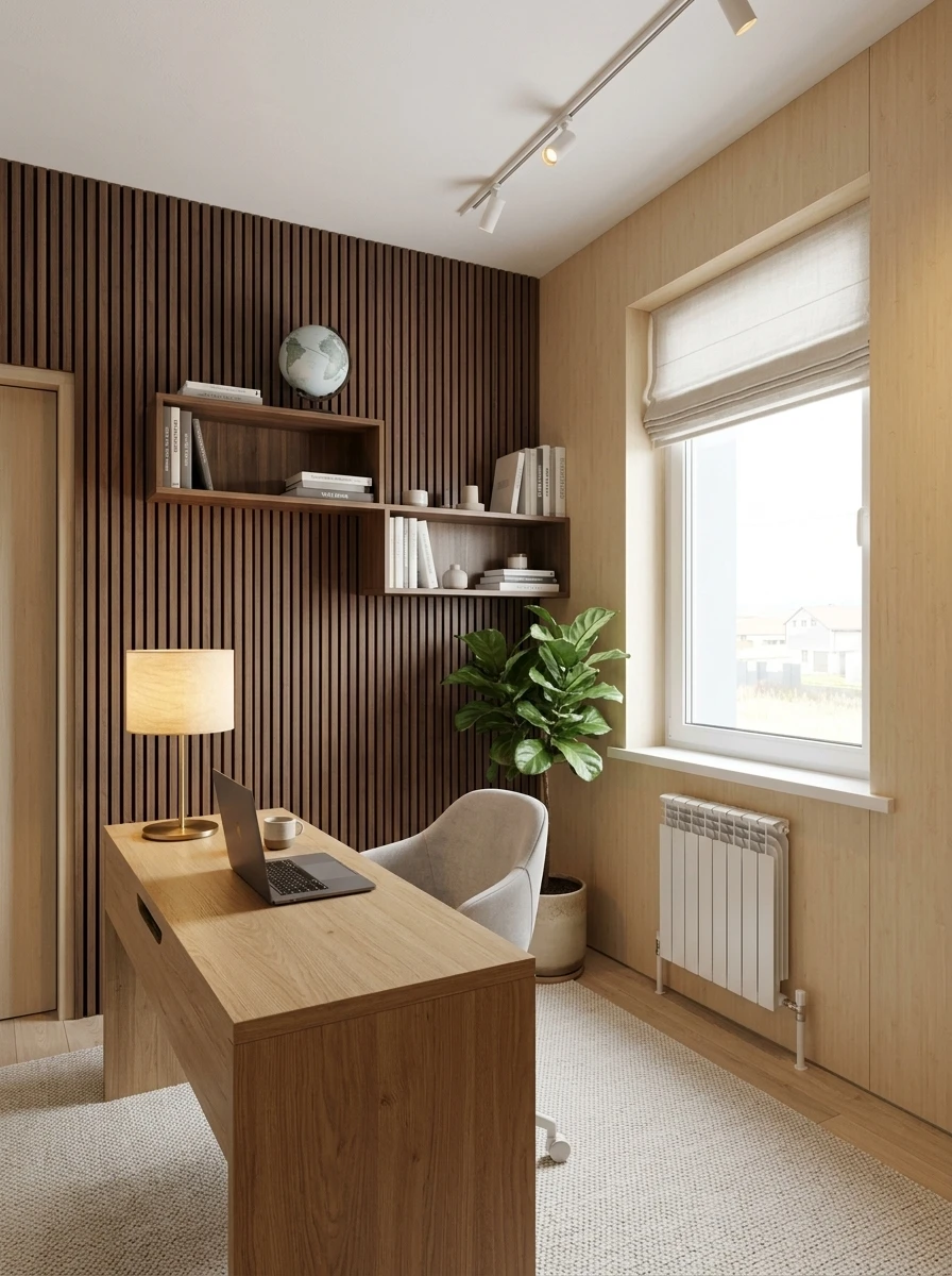 Дизайн кабинета в стиле Сканди — фото интерьера от нейросети RoomGPT