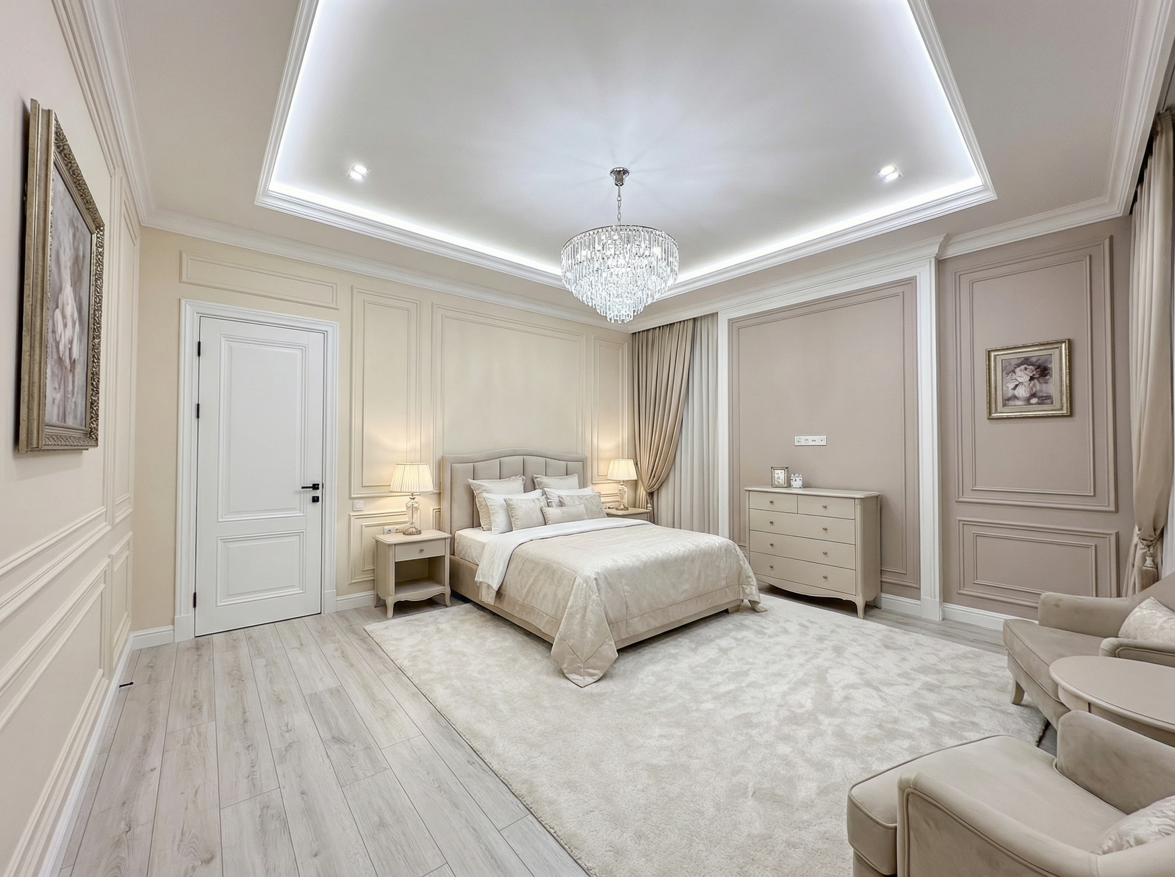 Дизайн спальни в стиле Классика — фото интерьера от нейросети RoomGPT