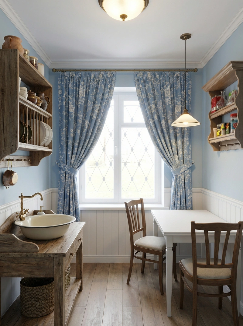 Дизайн интерьера в стиле Классика — Кухня от нейросети RoomGPT