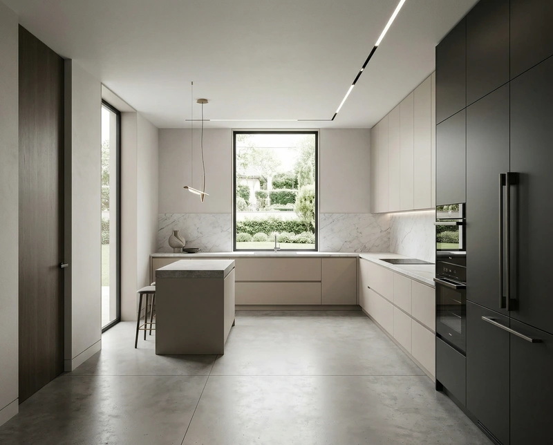 Дизайн кухни в стиле Минимализм — фото интерьера от нейросети RoomGPT