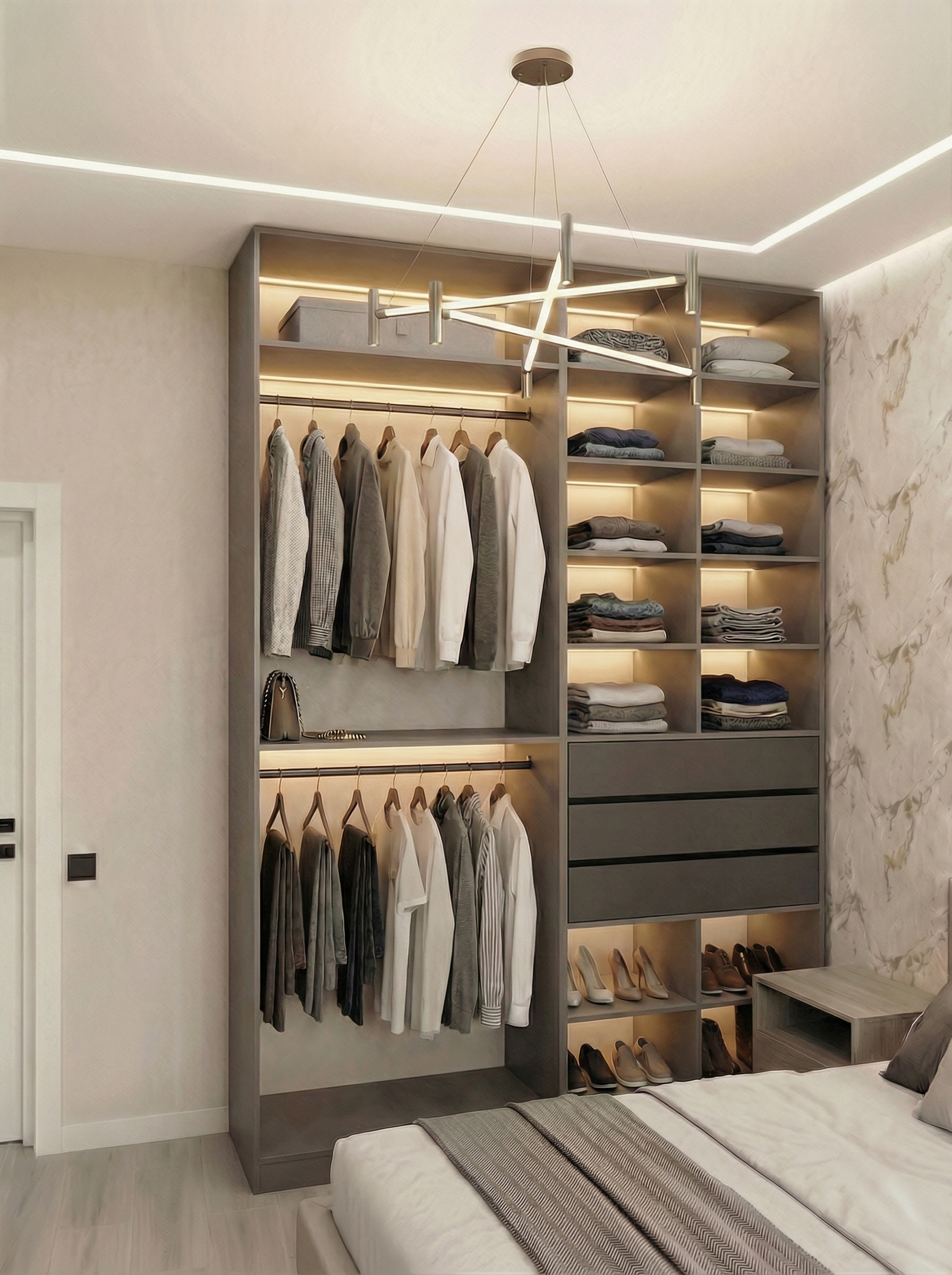 Дизайн спальни в стиле Минимализм — фото интерьера от нейросети RoomGPT