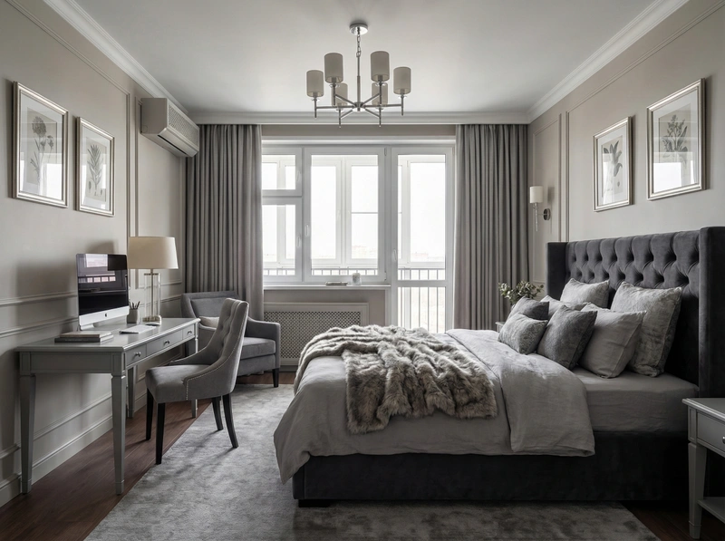 Дизайн интерьера в стиле Классика — Спальня от нейросети RoomGPT