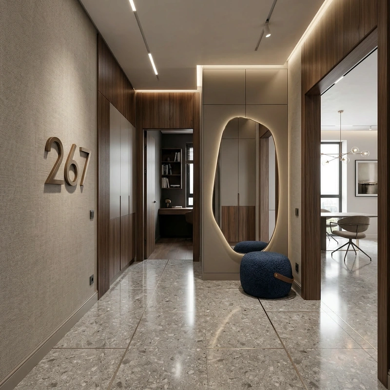 Дизайн интерьера в стиле Контемпорари — Прихожая от нейросети RoomGPT