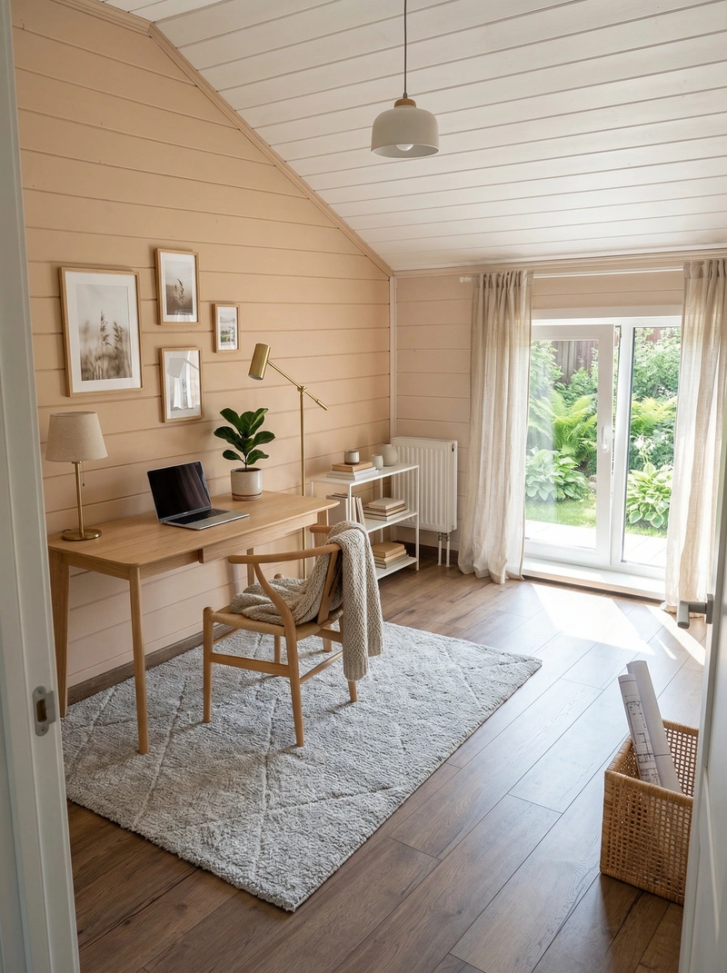 Дизайн интерьера в стиле Хюгге — Кабинет от нейросети RoomGPT