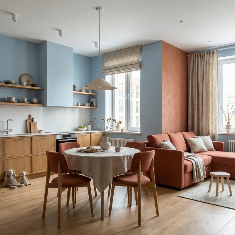 Дизайн кухни в стиле Japandi — фото интерьера от нейросети RoomGPT