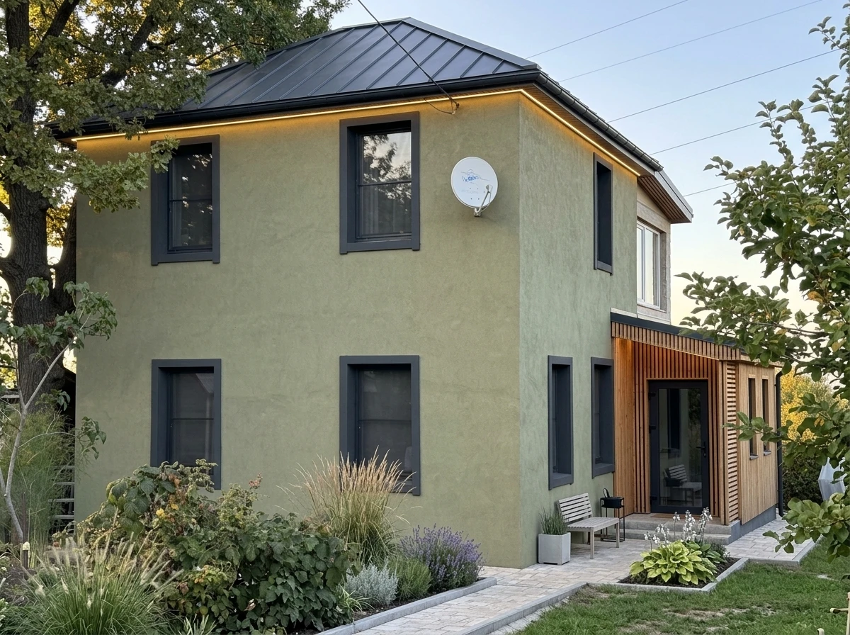 Дизайн фасада в стиле Сканди — фото от нейросети RoomGPT
