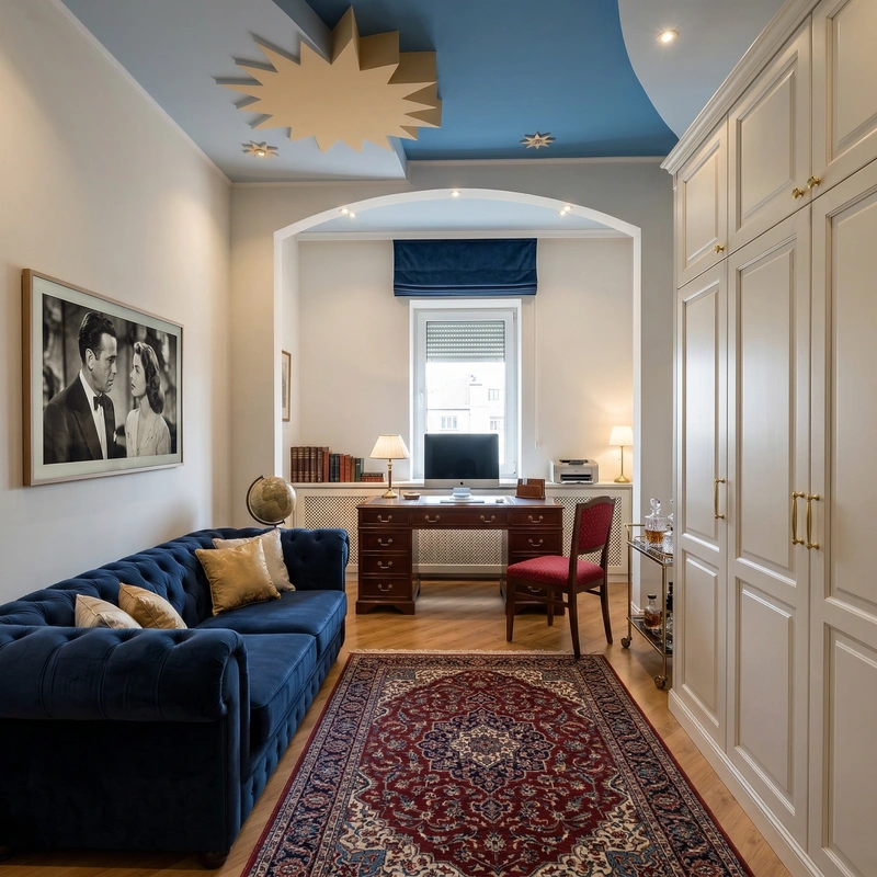 Дизайн интерьера в стиле Классика — Кабинет от нейросети RoomGPT