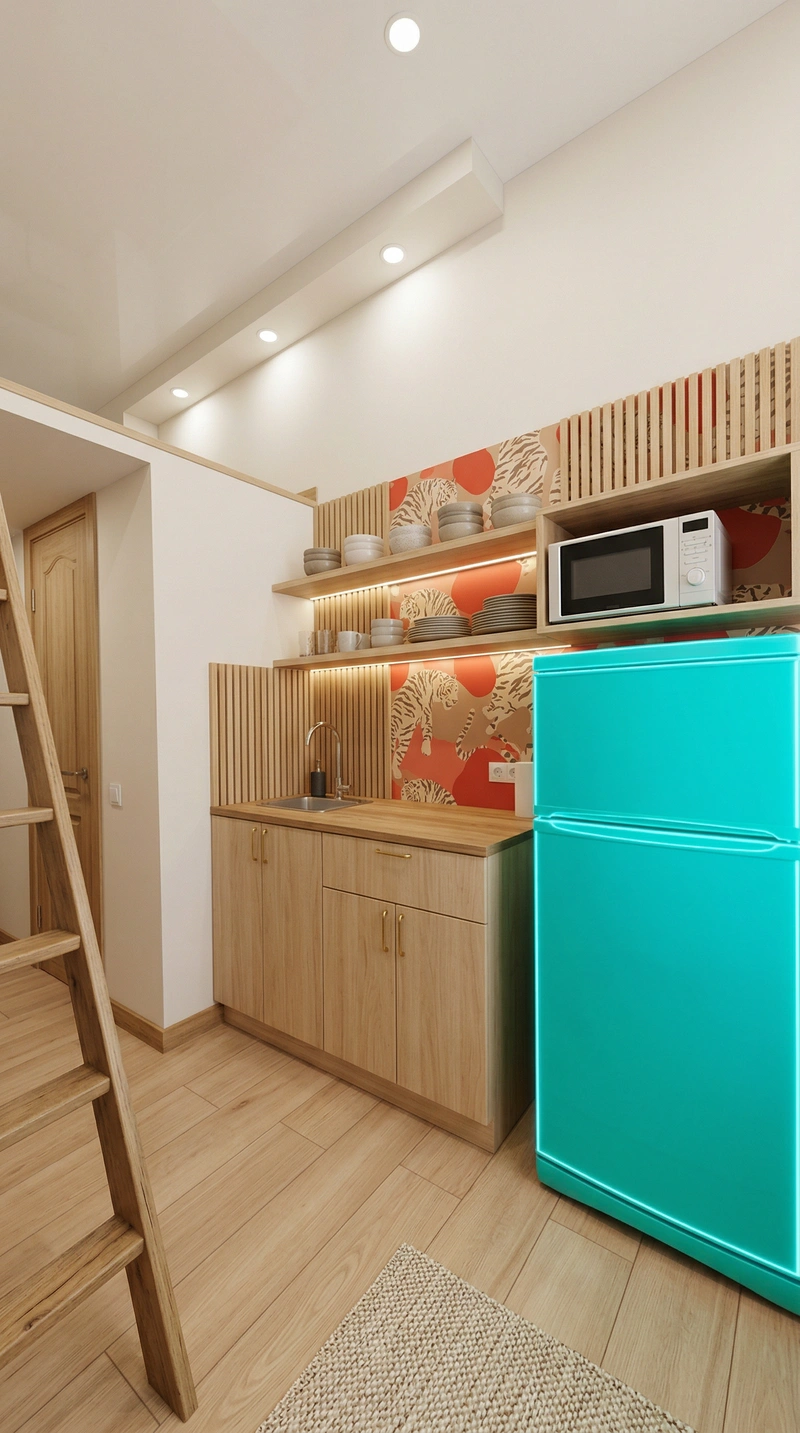 Дизайн интерьера в стиле Хюгге — Кухня от нейросети RoomGPT