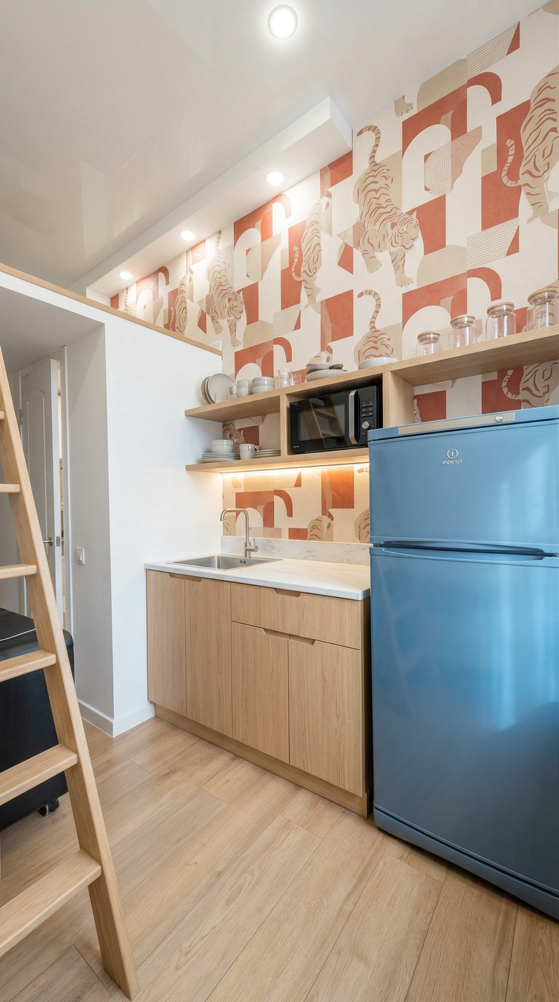 Дизайн интерьера в стиле Сканди — Кухня от нейросети RoomGPT