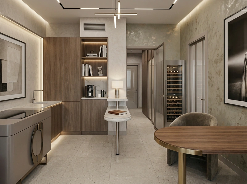 Дизайн гостиной в стиле Контемпорари — фото интерьера от нейросети RoomGPT