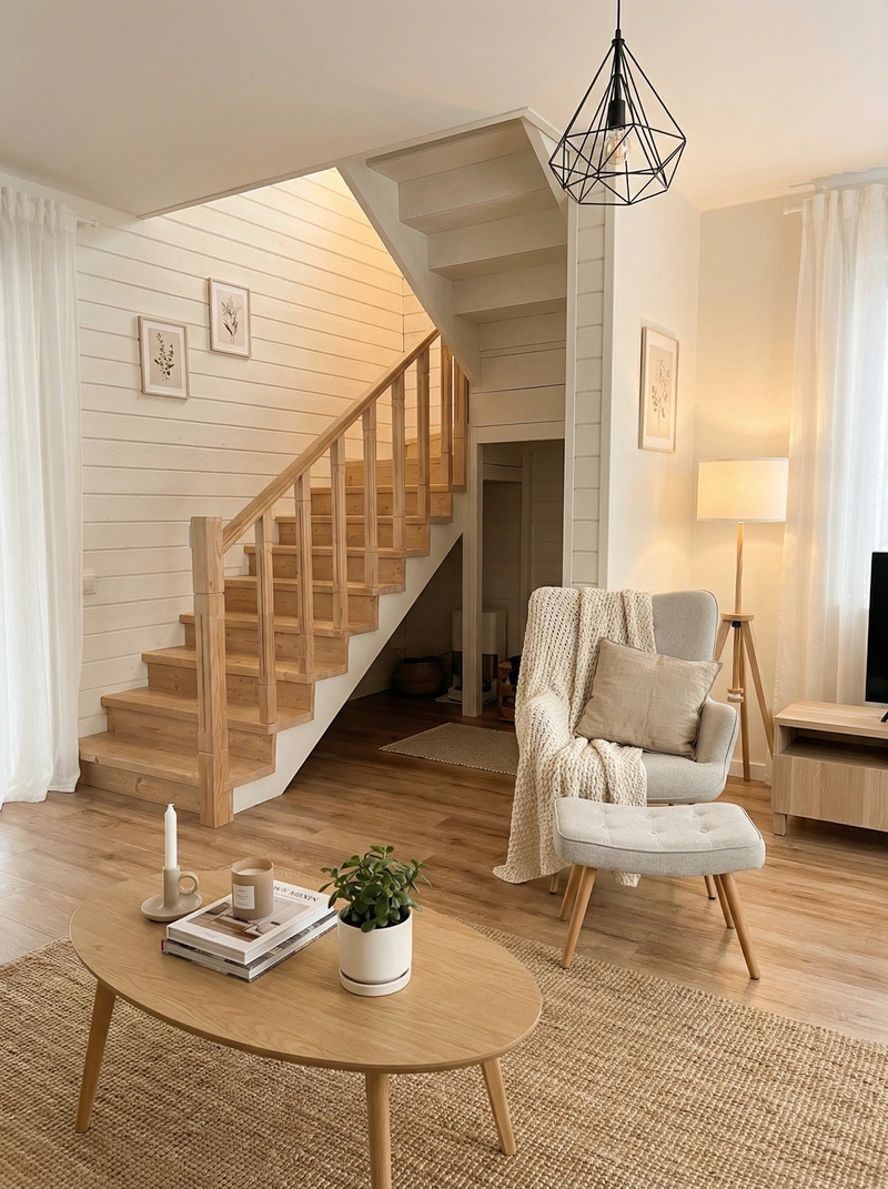 Дизайн интерьера в стиле Хюгге — Гостиная от нейросети RoomGPT