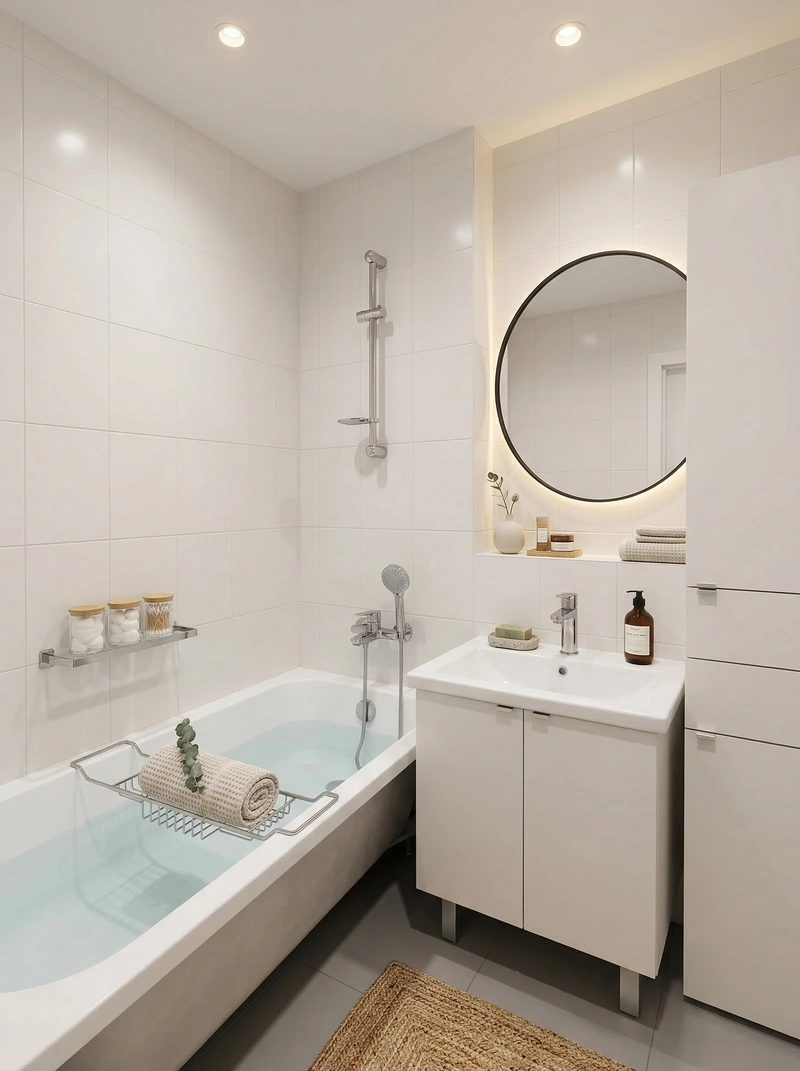 Дизайн интерьера в стиле Минимализм — Ванная от нейросети RoomGPT