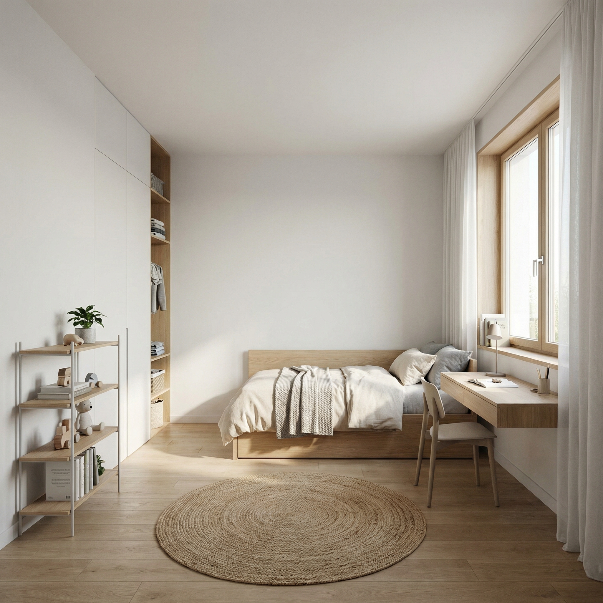 Дизайн детской в стиле Минимализм — фото интерьера от нейросети RoomGPT