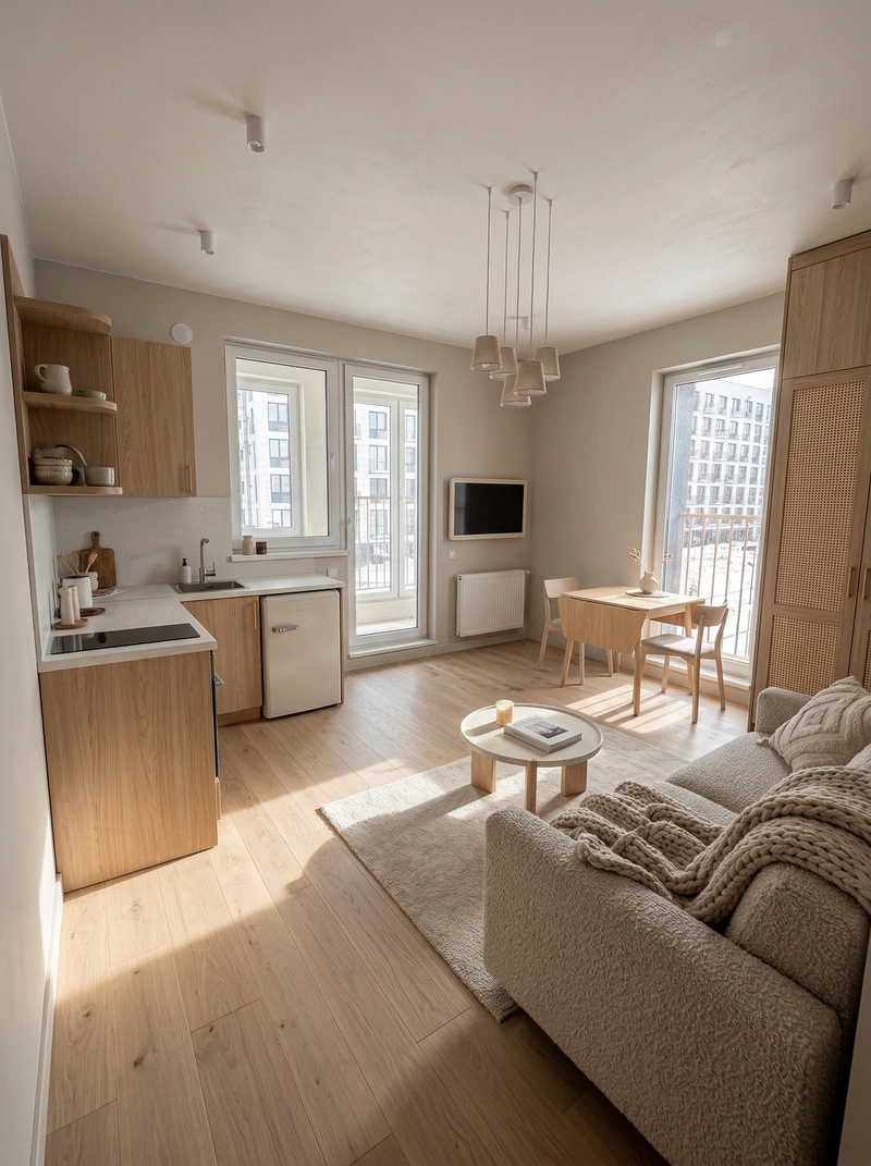 Дизайн интерьера в стиле Хюгге — Гостиная от нейросети RoomGPT