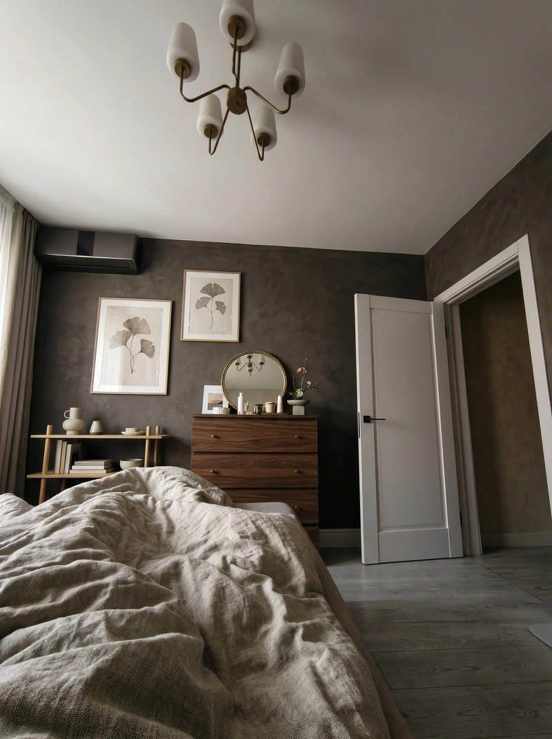 Дизайн спальни в стиле Japandi — фото интерьера от нейросети RoomGPT