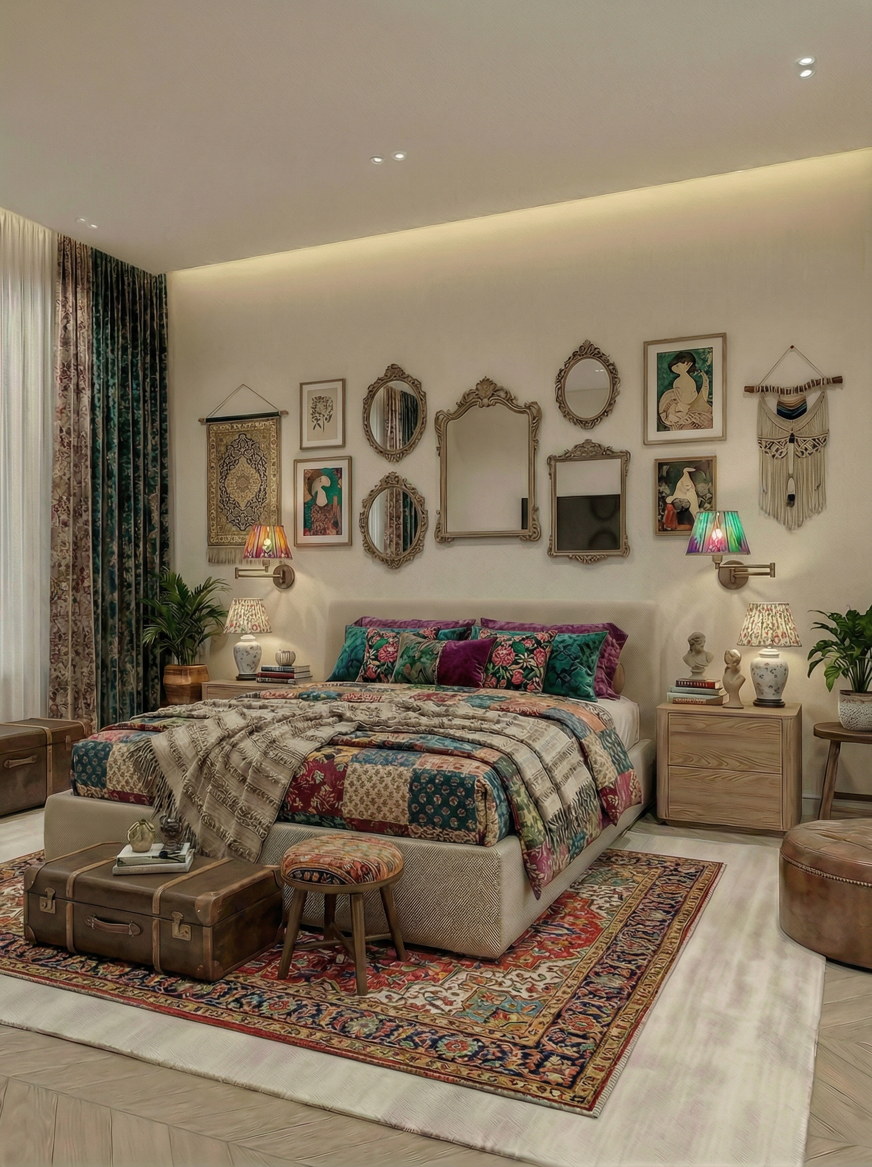 Дизайн спальни в стиле Классика — фото интерьера от нейросети RoomGPT