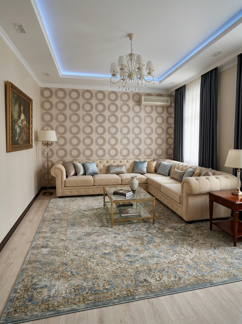 Дизайн интерьера в стиле Классика — Гостиная от нейросети RoomGPT