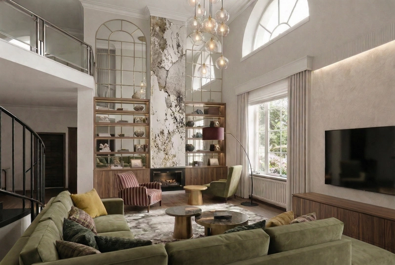 Дизайн гостиной в стиле Без стиля — фото интерьера от нейросети RoomGPT