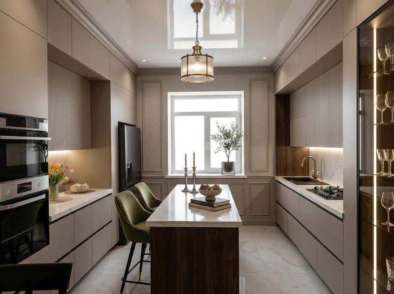 Дизайн интерьера в стиле Классика — Гостиная от нейросети RoomGPT