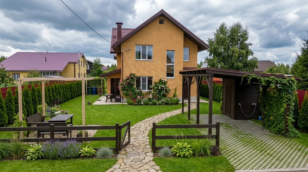 Дизайн участка в стиле Минимализм — фото от нейросети RoomGPT