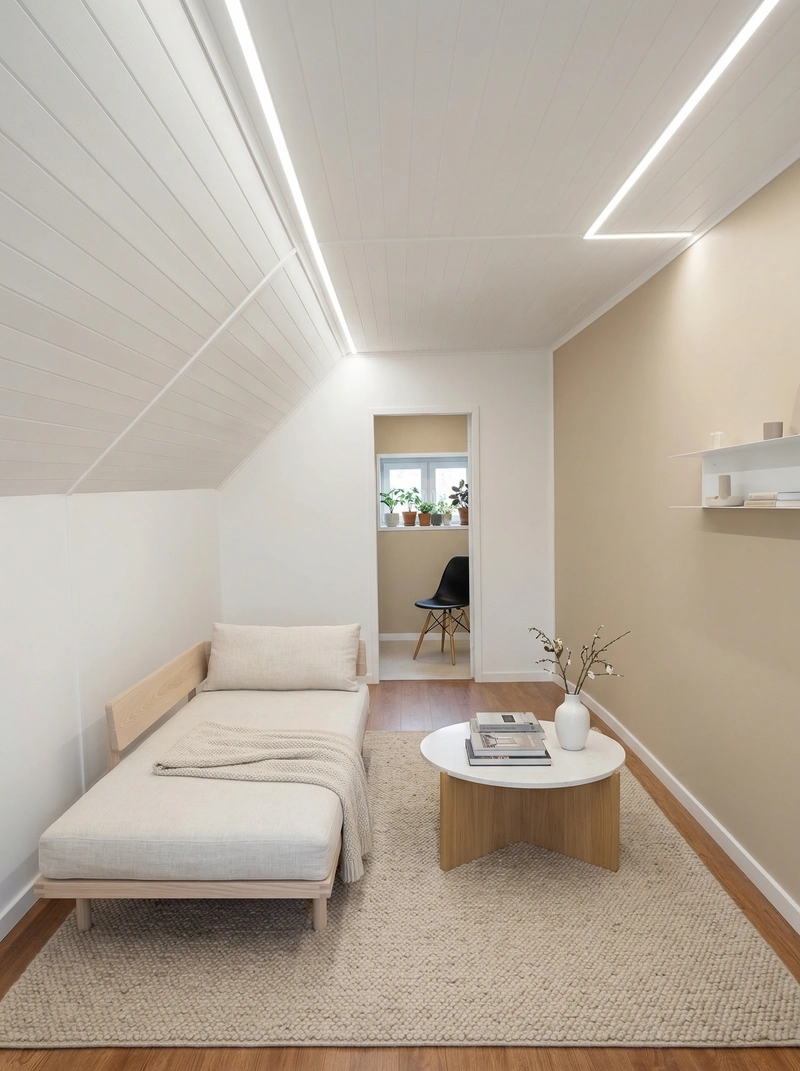 Дизайн гостиной в стиле Сканди — фото интерьера от нейросети RoomGPT