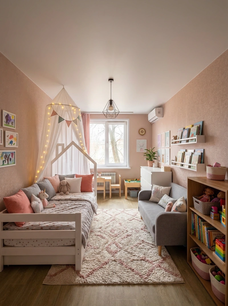 Дизайн детской в стиле Без стиля — фото интерьера от нейросети RoomGPT