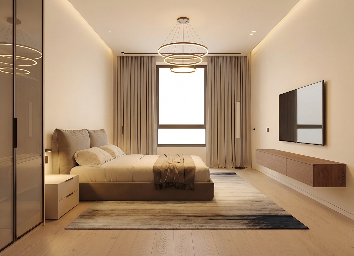 Дизайн спальни в стиле Минимализм — фото интерьера от нейросети RoomGPT