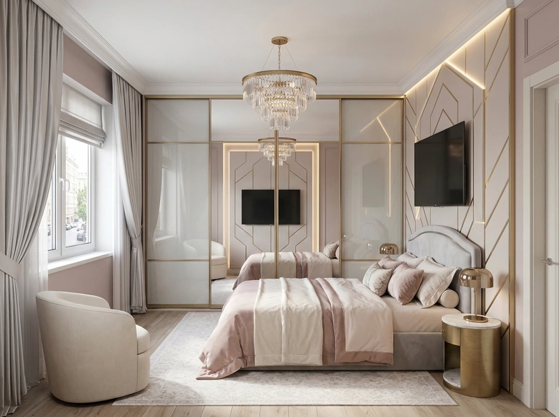 Дизайн гостиной в стиле Неоклассика — фото интерьера от нейросети RoomGPT