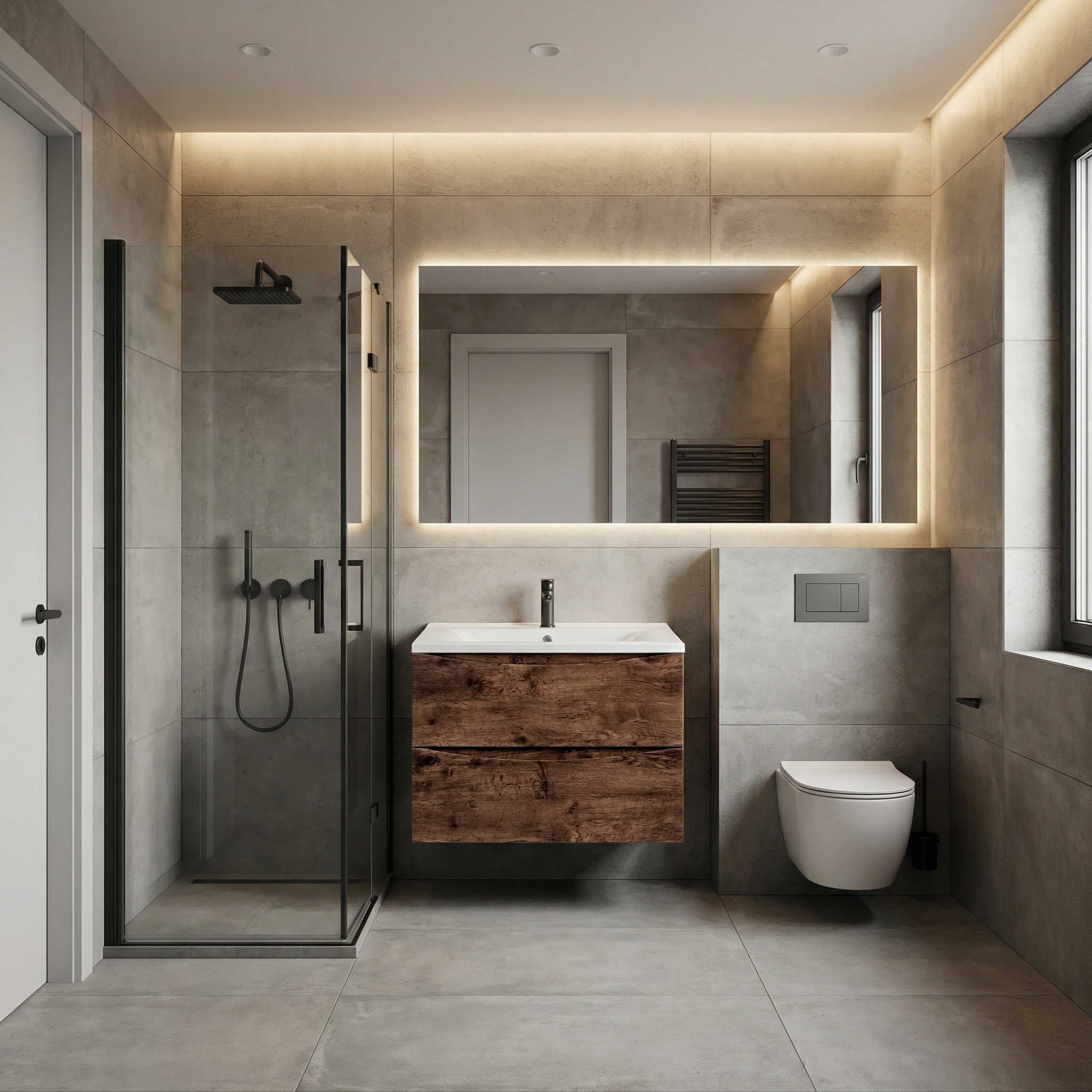 Дизайн ванной в стиле Минимализм — фото интерьера от нейросети RoomGPT