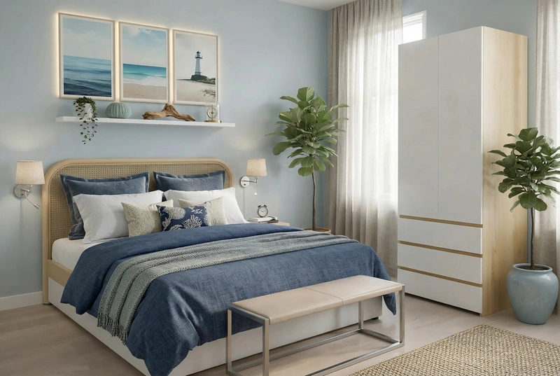 Дизайн спальни в стиле Минимализм — фото интерьера от нейросети RoomGPT