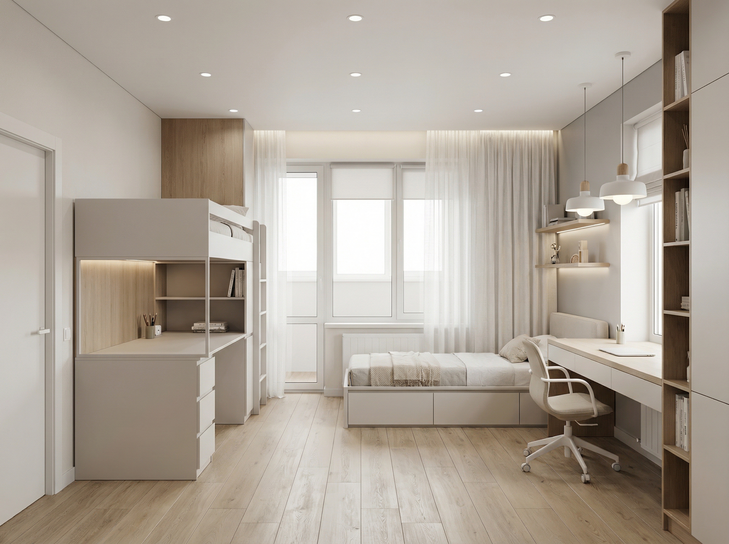 Дизайн детской в стиле Минимализм — фото интерьера от нейросети RoomGPT