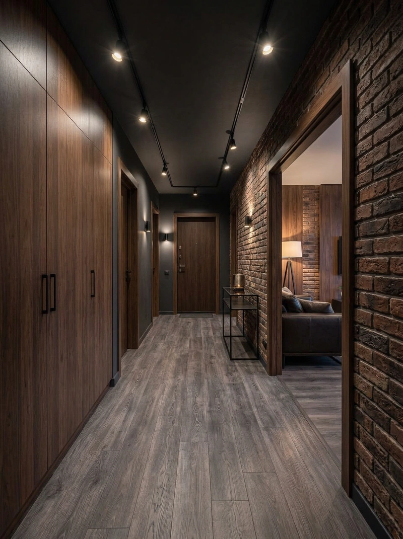 Дизайн интерьера в стиле Лофт — Прихожая от нейросети RoomGPT