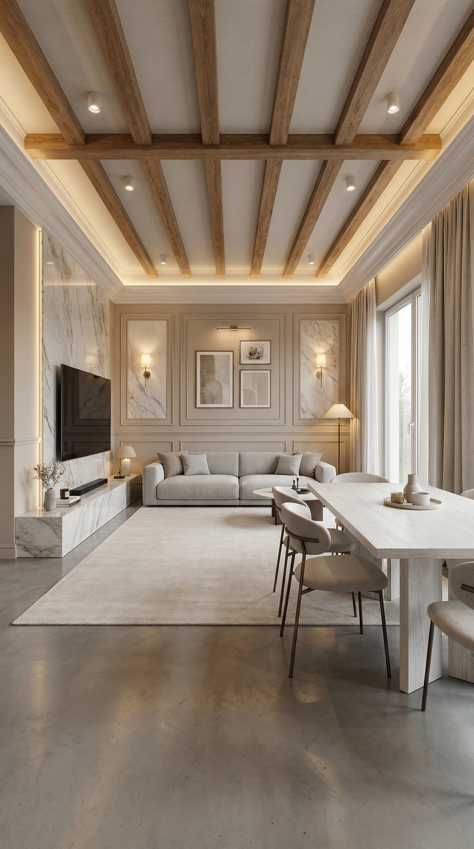 Дизайн гостиной в стиле Классика — фото интерьера от нейросети RoomGPT