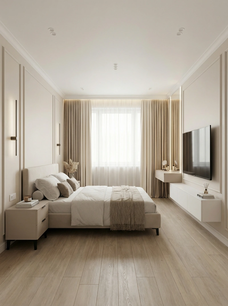 Дизайн интерьера в стиле Классика — Спальня от нейросети RoomGPT