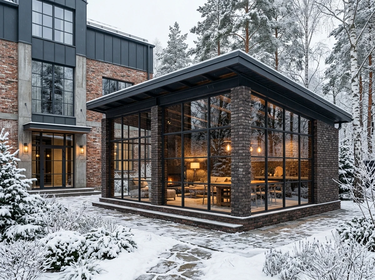Дизайн фасада в стиле Лофт — фото фасада от нейросети RoomGPT