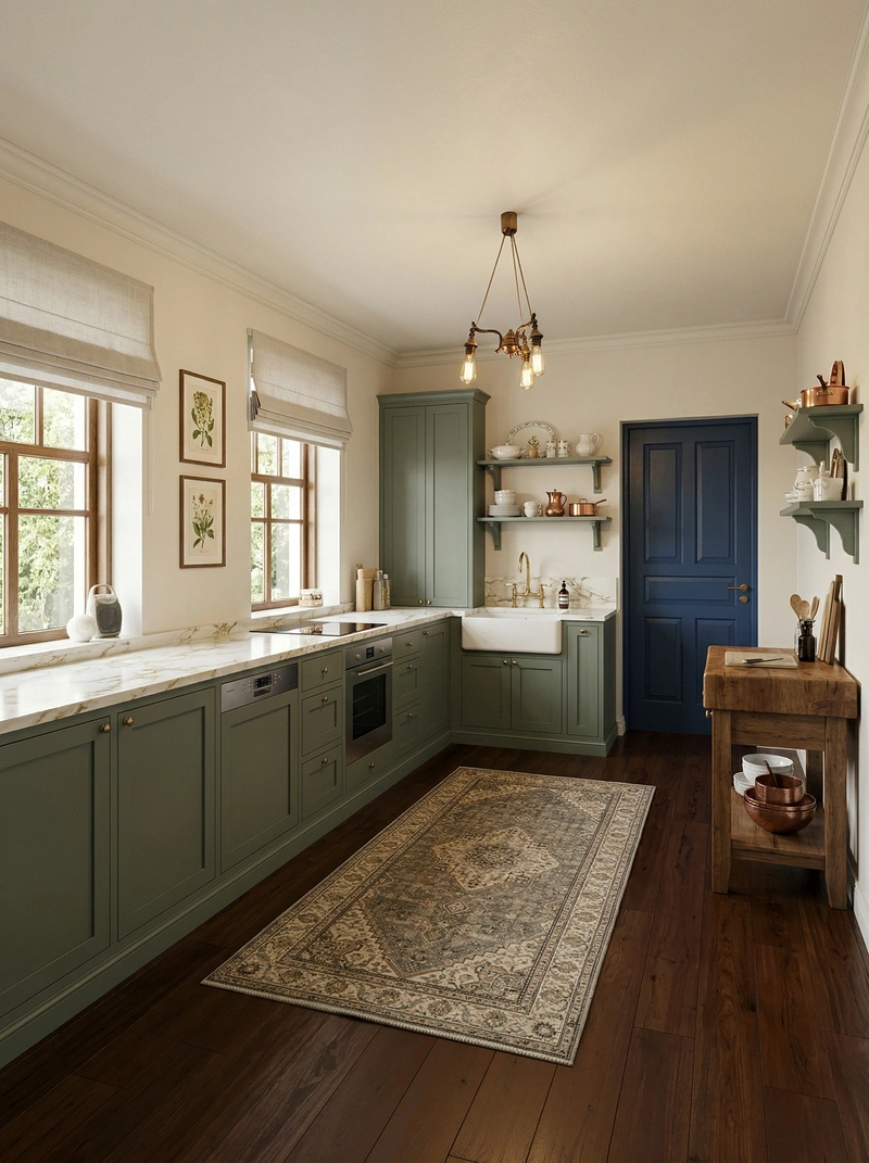 Дизайн кухни в стиле Классика — фото интерьера от нейросети RoomGPT