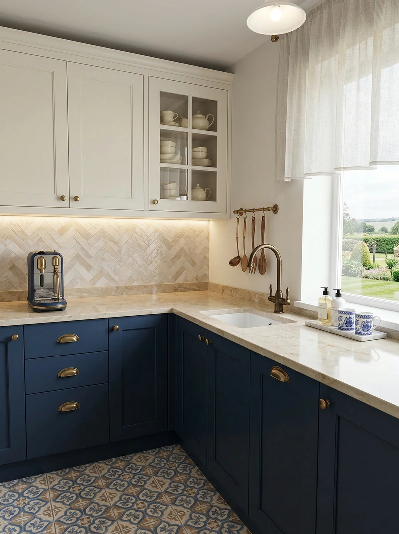 Дизайн кухни в стиле Классика — фото интерьера от нейросети RoomGPT