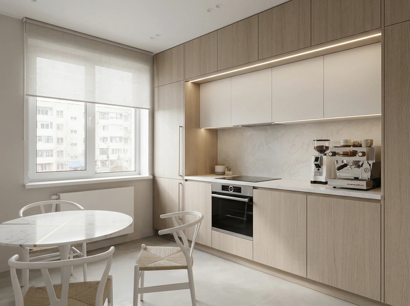 Дизайн кухни в стиле Минимализм — фото интерьера от нейросети RoomGPT