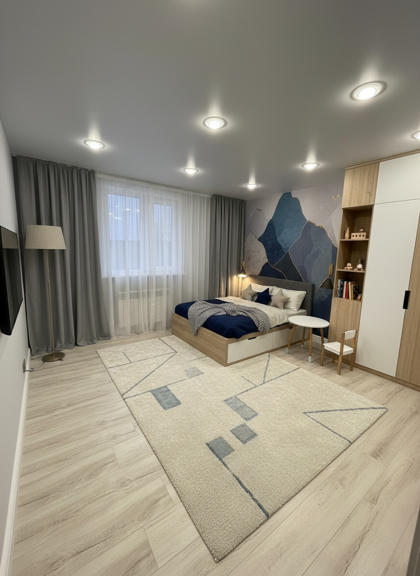 Дизайн детской в стиле Минимализм — фото интерьера от нейросети RoomGPT
