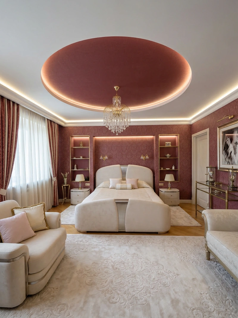 Дизайн спальни в стиле Неоклассика — фото интерьера от нейросети RoomGPT