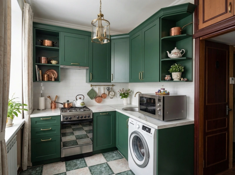 Дизайн интерьера в стиле Классика — Кухня от нейросети RoomGPT