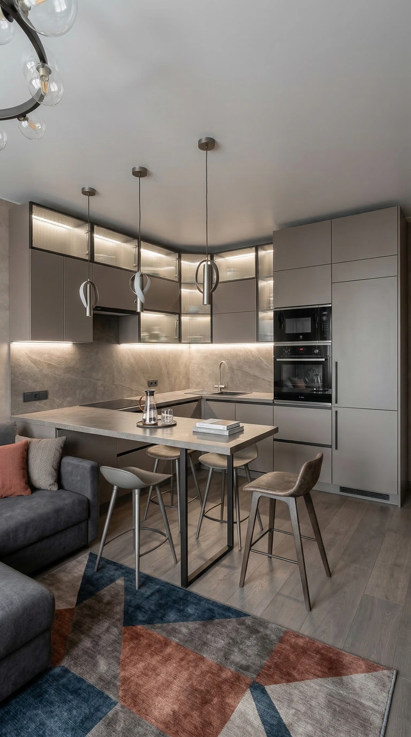 Дизайн гостиной в стиле Контемпорари — фото интерьера от нейросети RoomGPT