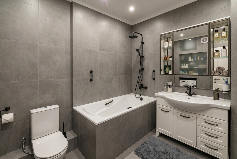 Дизайн интерьера в стиле Классика — Ванная от нейросети RoomGPT