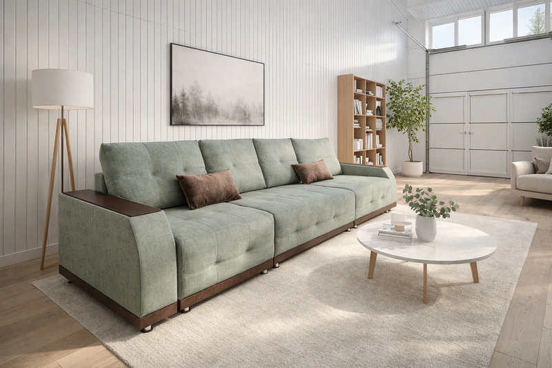 Дизайн гостиной в стиле Сканди — фото интерьера от нейросети RoomGPT