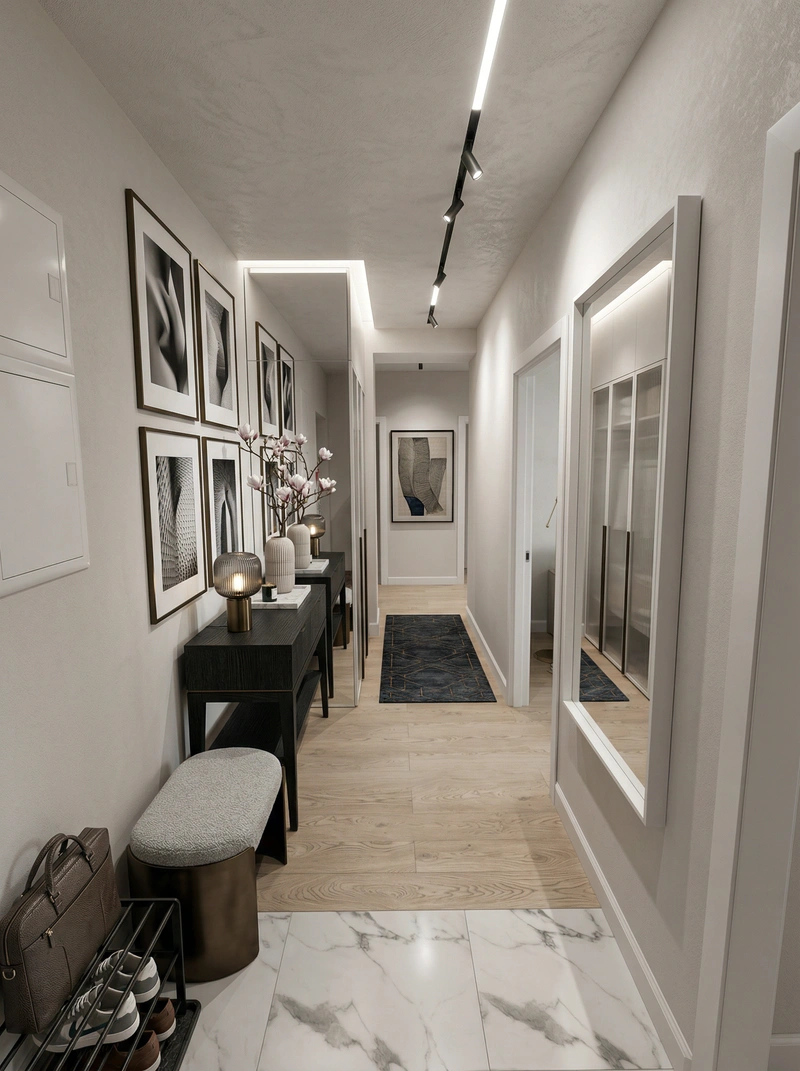 Дизайн интерьера в стиле Контемпорари — Прихожая от нейросети RoomGPT