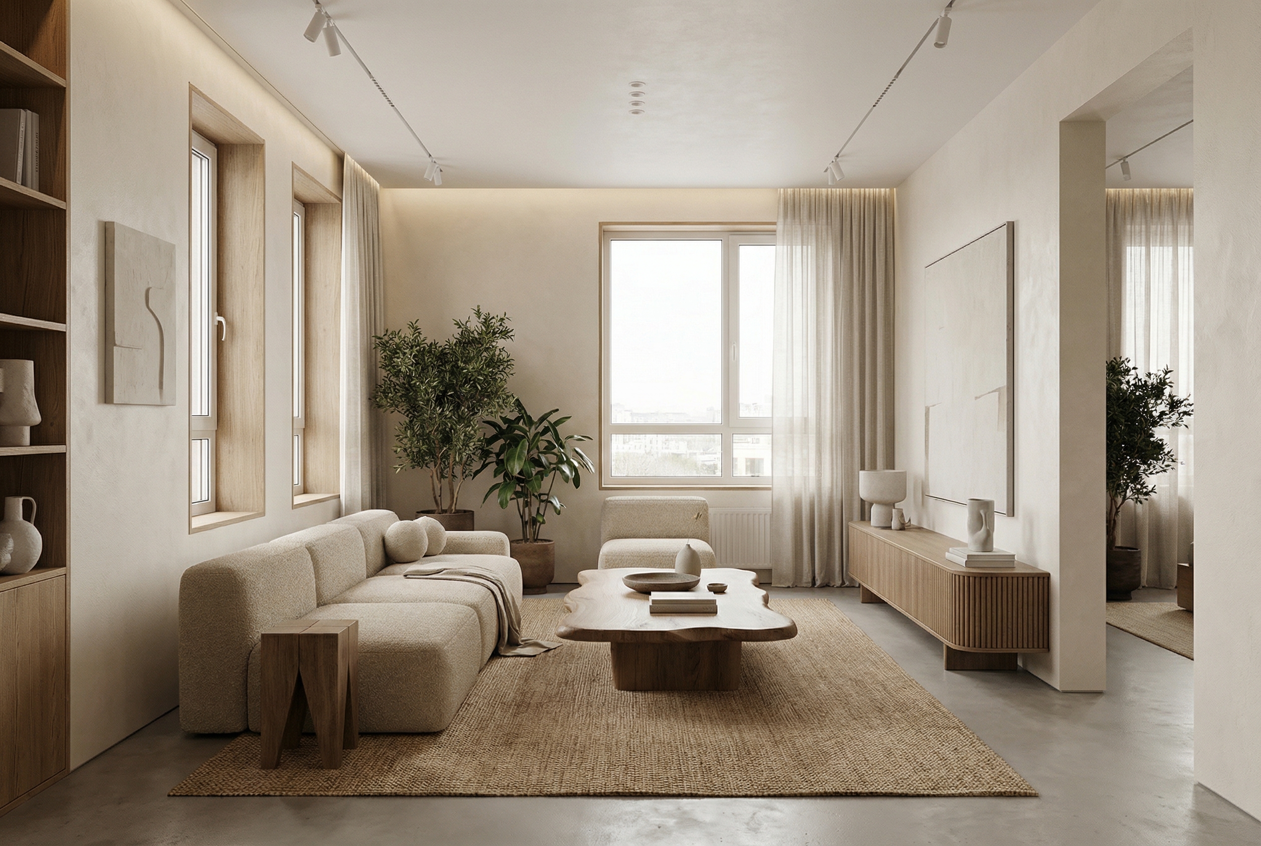 Дизайн гостиной в стиле Минимализм — фото интерьера от нейросети RoomGPT