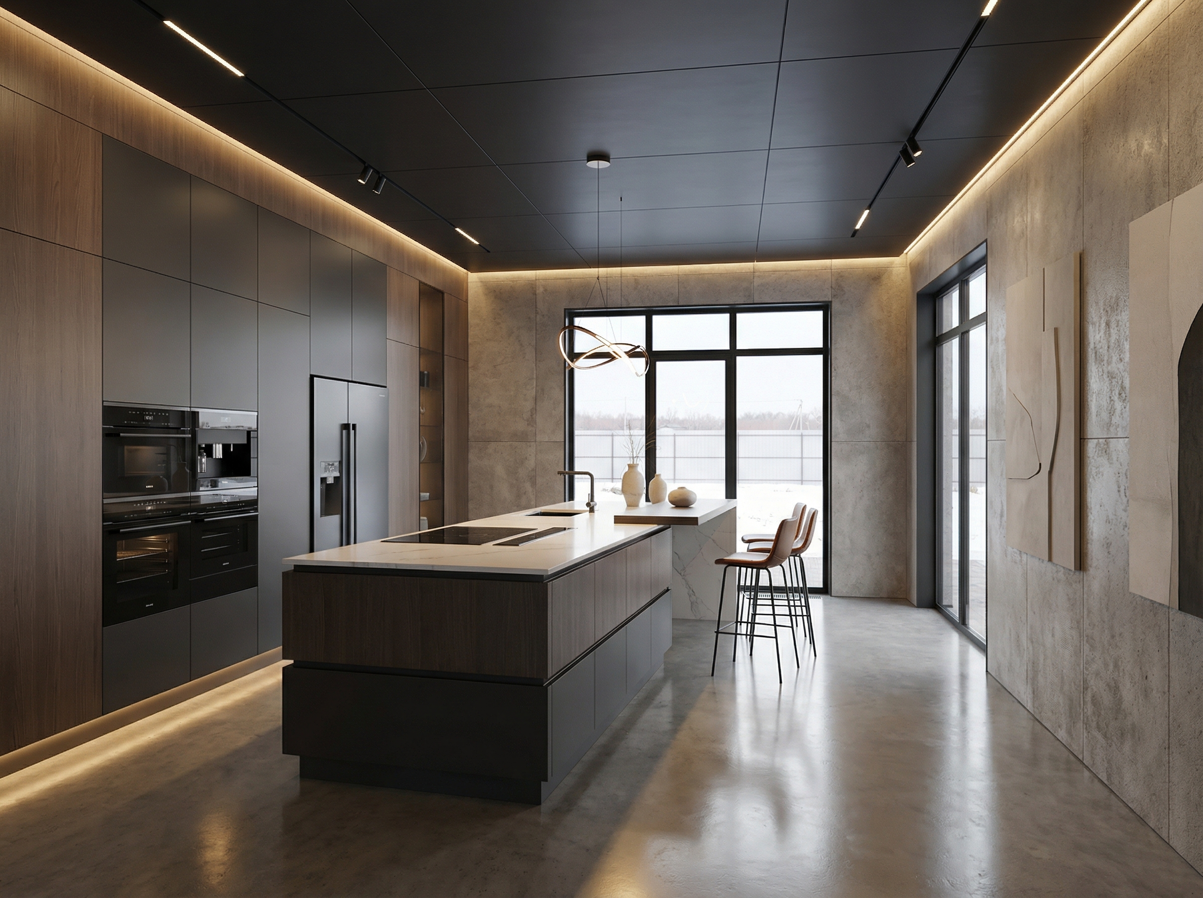 Дизайн кухни в стиле Минимализм — фото интерьера от нейросети RoomGPT
