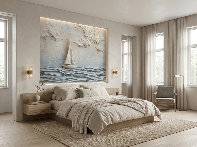 Дизайн интерьера в стиле Минимализм — Спальня от нейросети RoomGPT