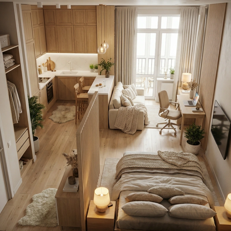 Дизайн интерьера в стиле Хюгге — Гостиная от нейросети RoomGPT