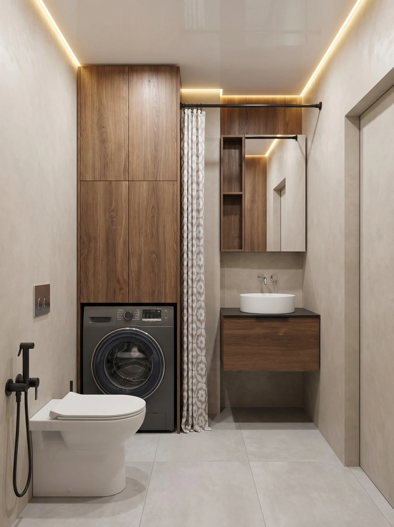 Дизайн интерьера в стиле Минимализм — Ванная от нейросети RoomGPT